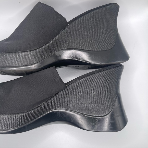Tommy Hilfiger Women's Black Slip-On‎ Mules Size 9 US Y2K Vintage Chunky Wedges - Picture 13 of 13